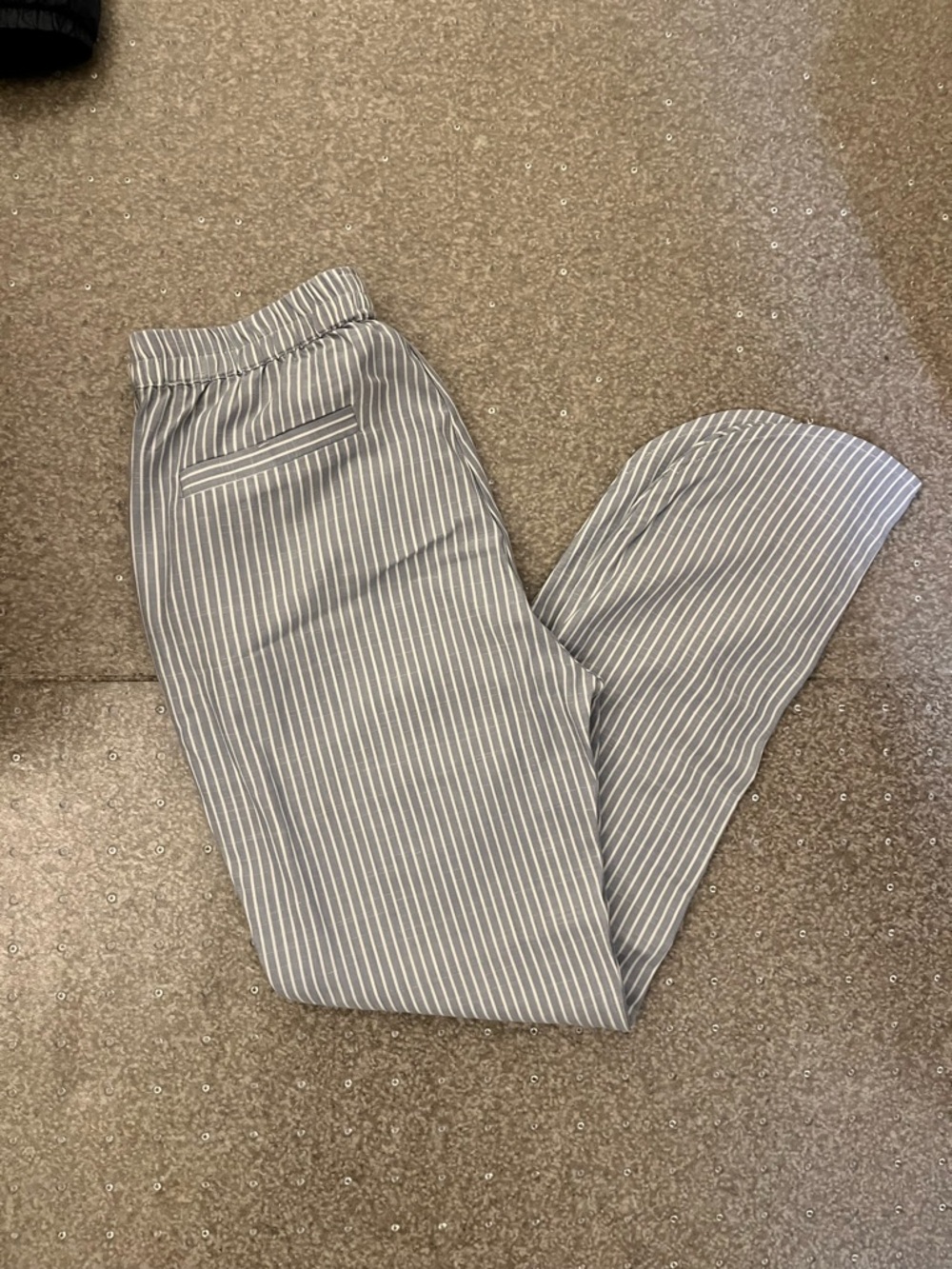 Marine Layer Blue and White Pinstripe Pull-On Pants Allison XS